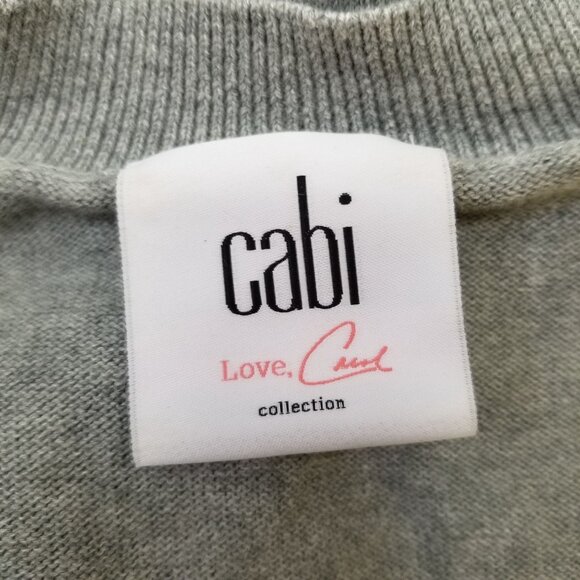 Cabi S BELLE Cardigan Yellow Cream Lace Gray Mixed Knit Sweater Love Carol 3010 - Picture 4 of 7